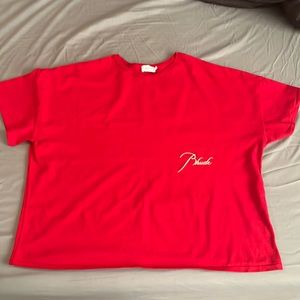 Rhude Reverse Tee - Cherry Red - Red / XXL